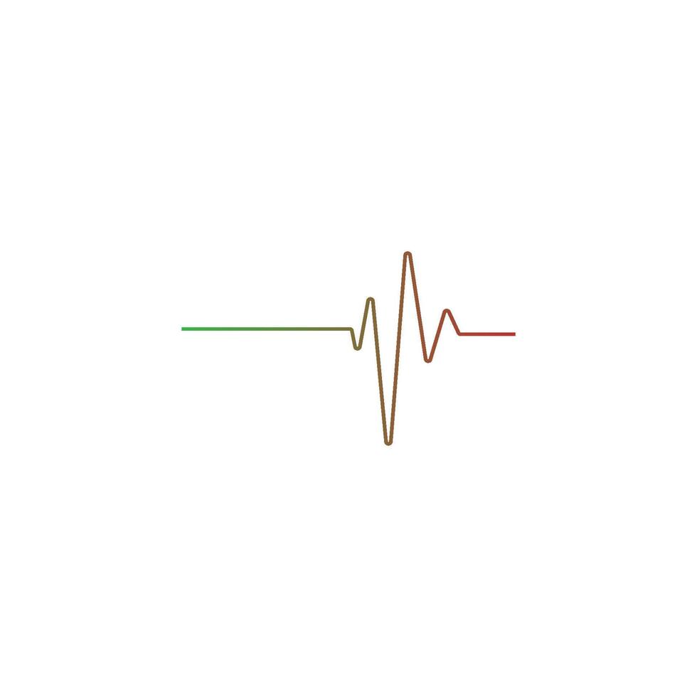battre l'icône du pouls vecteur de conception plate