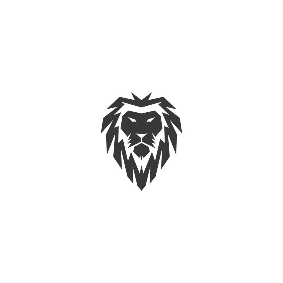 modèle de vecteur de conception de logo icône tête de lion