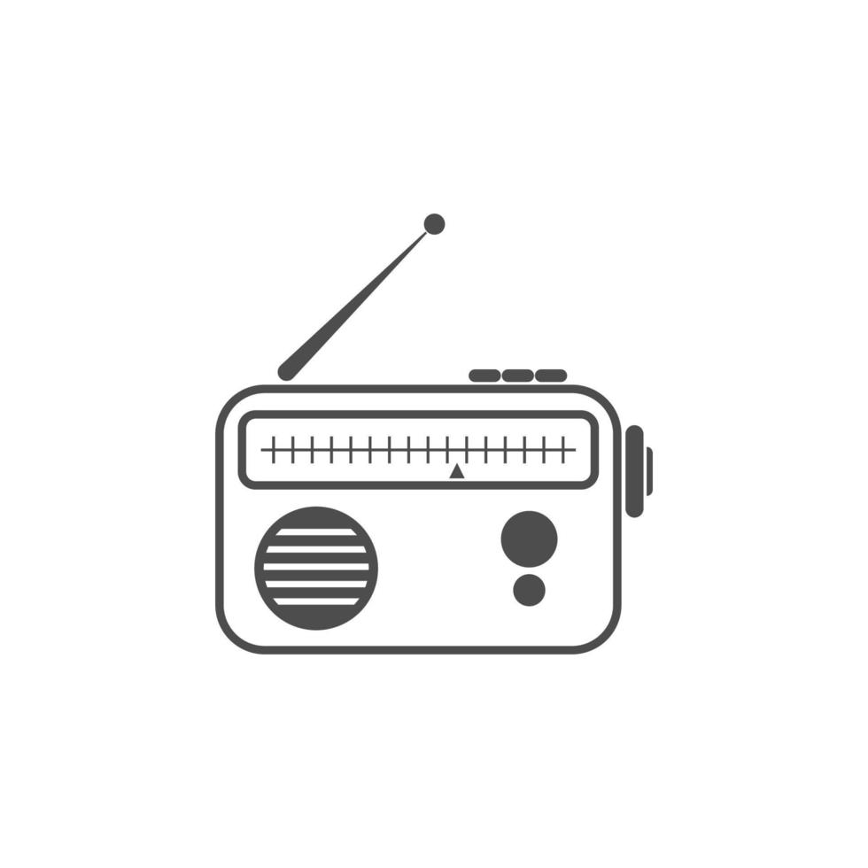 modèle d'illustration design plat icône radio vecteur