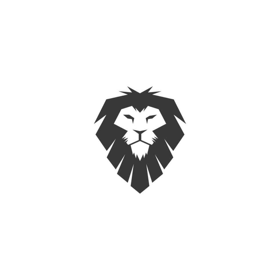 modèle de vecteur de conception de logo icône tête de lion