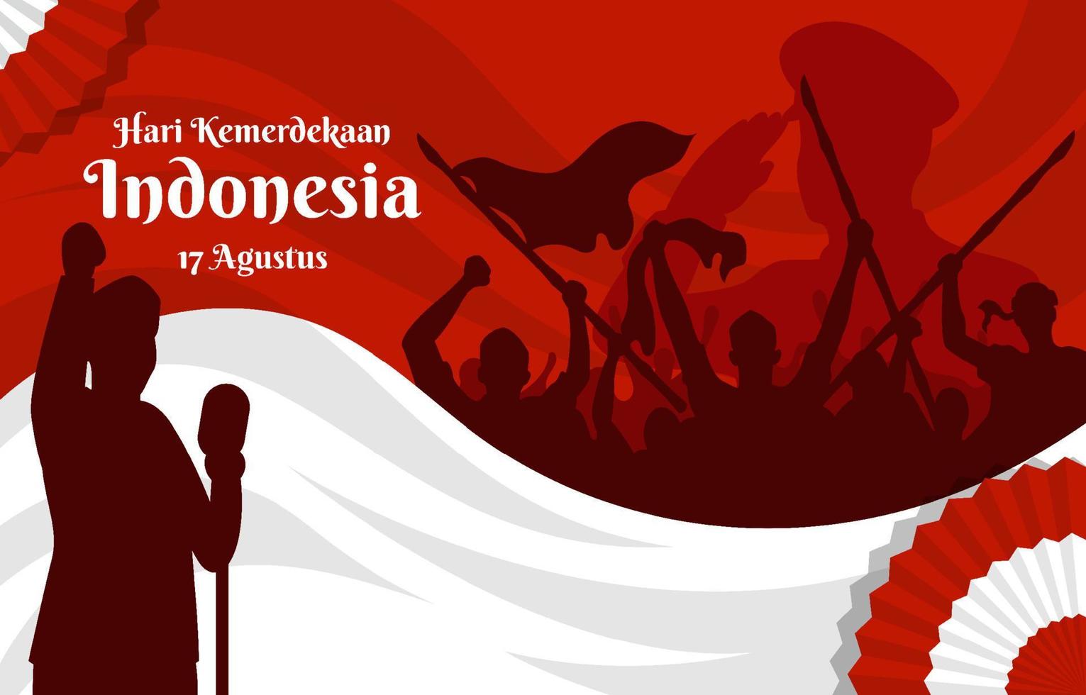 hari kemerdekaan indonésie fête de l'indépendance rouge blanc vecteur