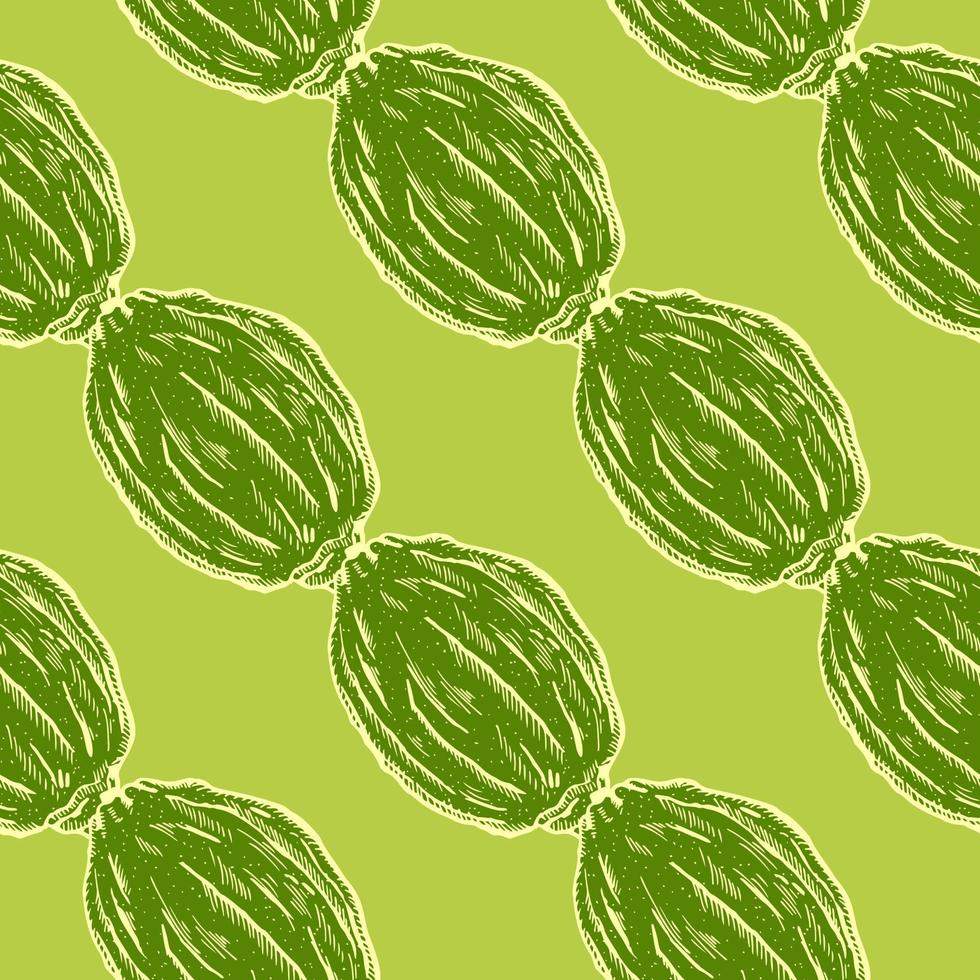 citrons gravés de modèle sans couture. agrumes de fond vintage dans un style dessiné à la main. croquis entier de citron ou de citron vert. vecteur