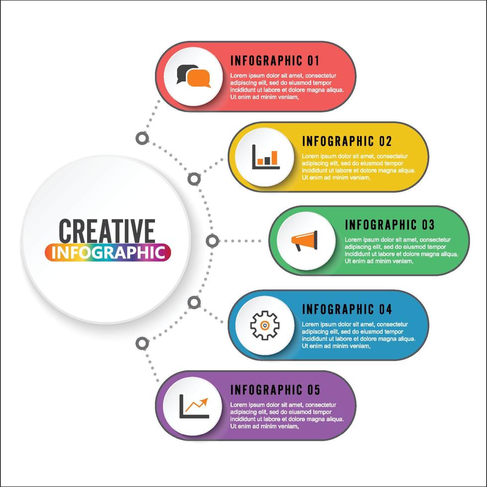 visualisation des données d'entreprise. diagramme de processus. éléments abstraits du graphique, diagramme avec 4 étapes, options, parties ou processus. modèle d'entreprise de vecteur pour la présentation. concept créatif pour infographie.