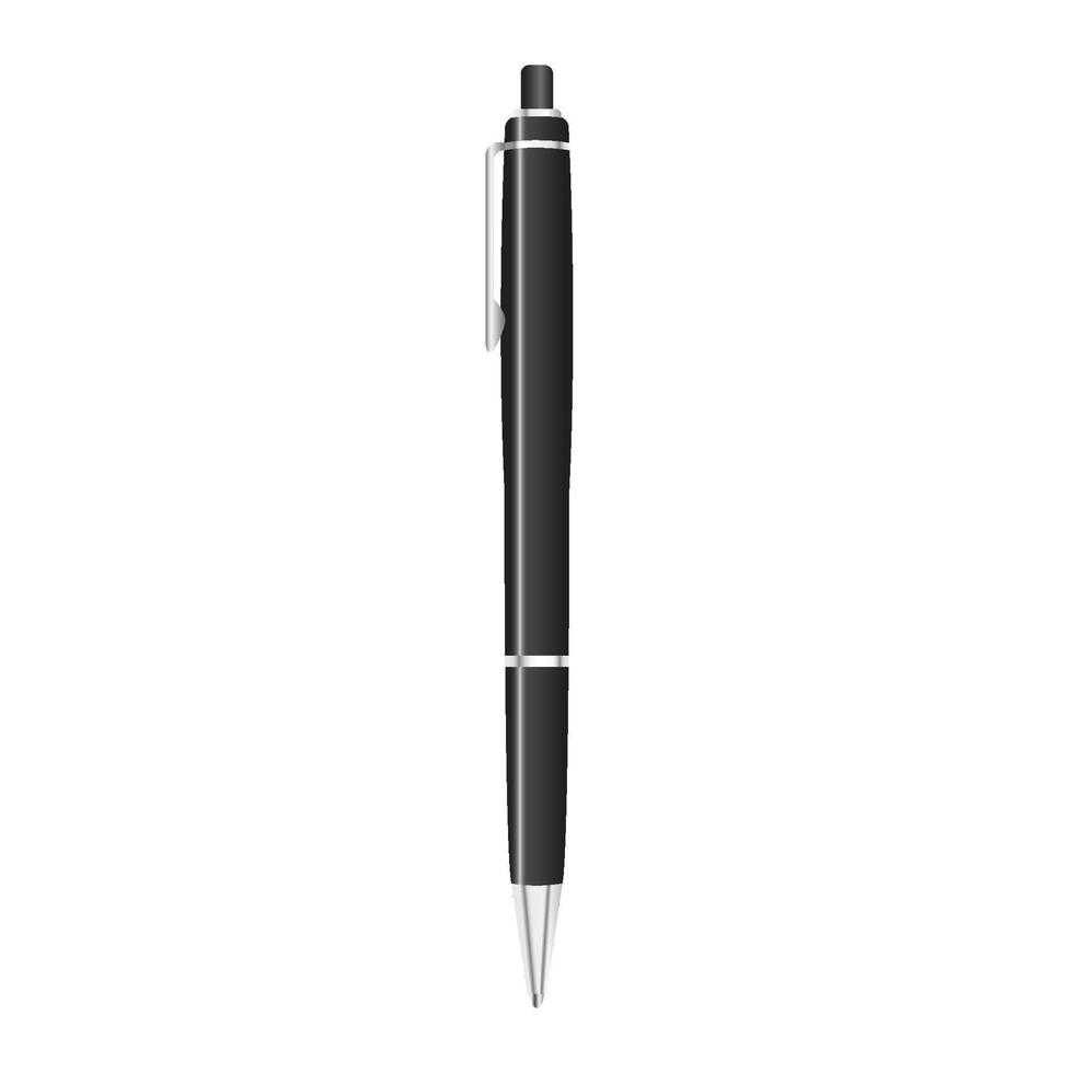 stylo noir isolé sur blanc, illustration vectorielle vecteur