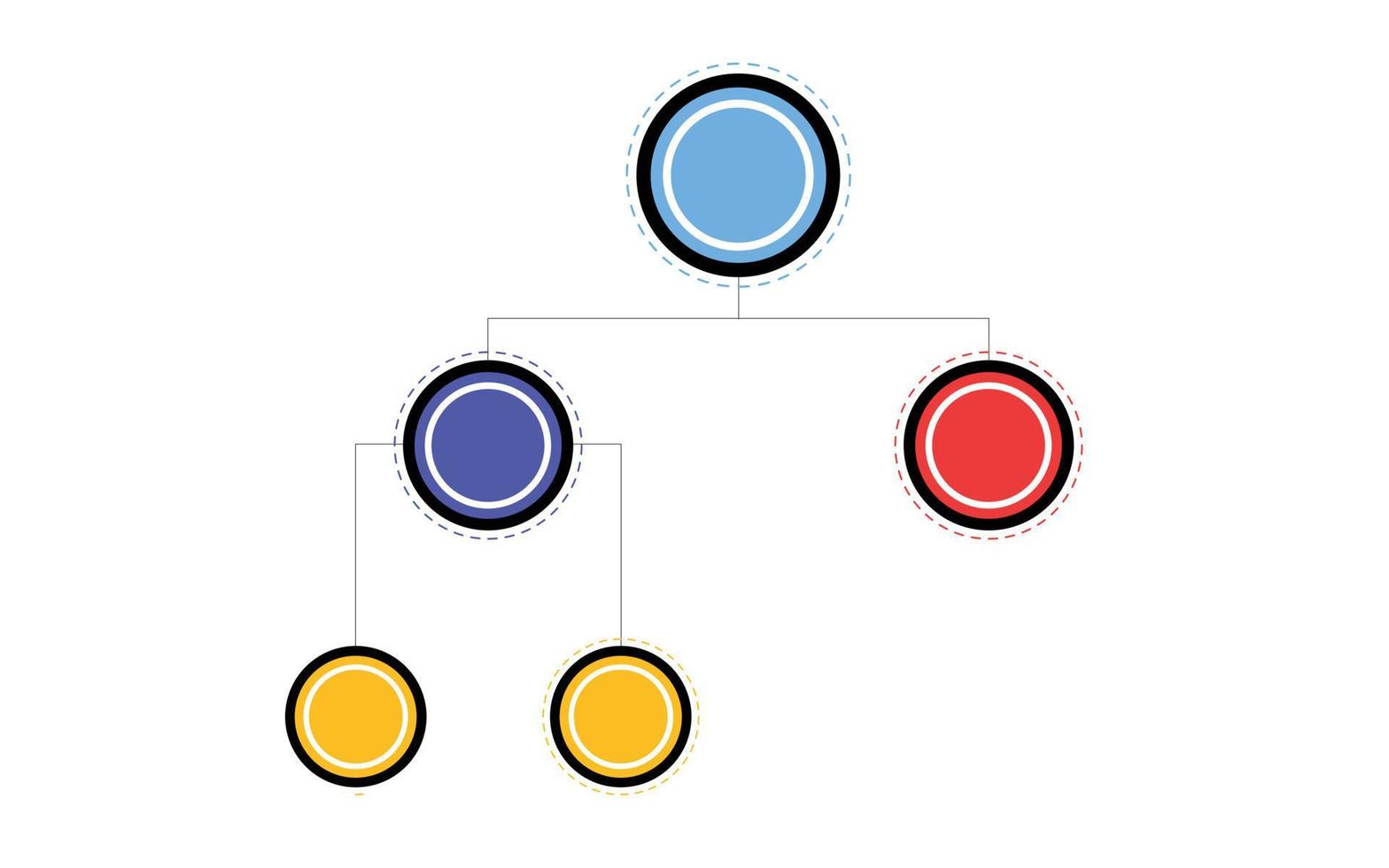 diagramme de flux. organigrammes de flux de travail, graphique d'infographie structurelle d'entreprise et ensemble de vecteurs isolés de diagrammes fluides. structure hiérarchique de l'entreprise, diagramme et organigramme organisationnel vecteur