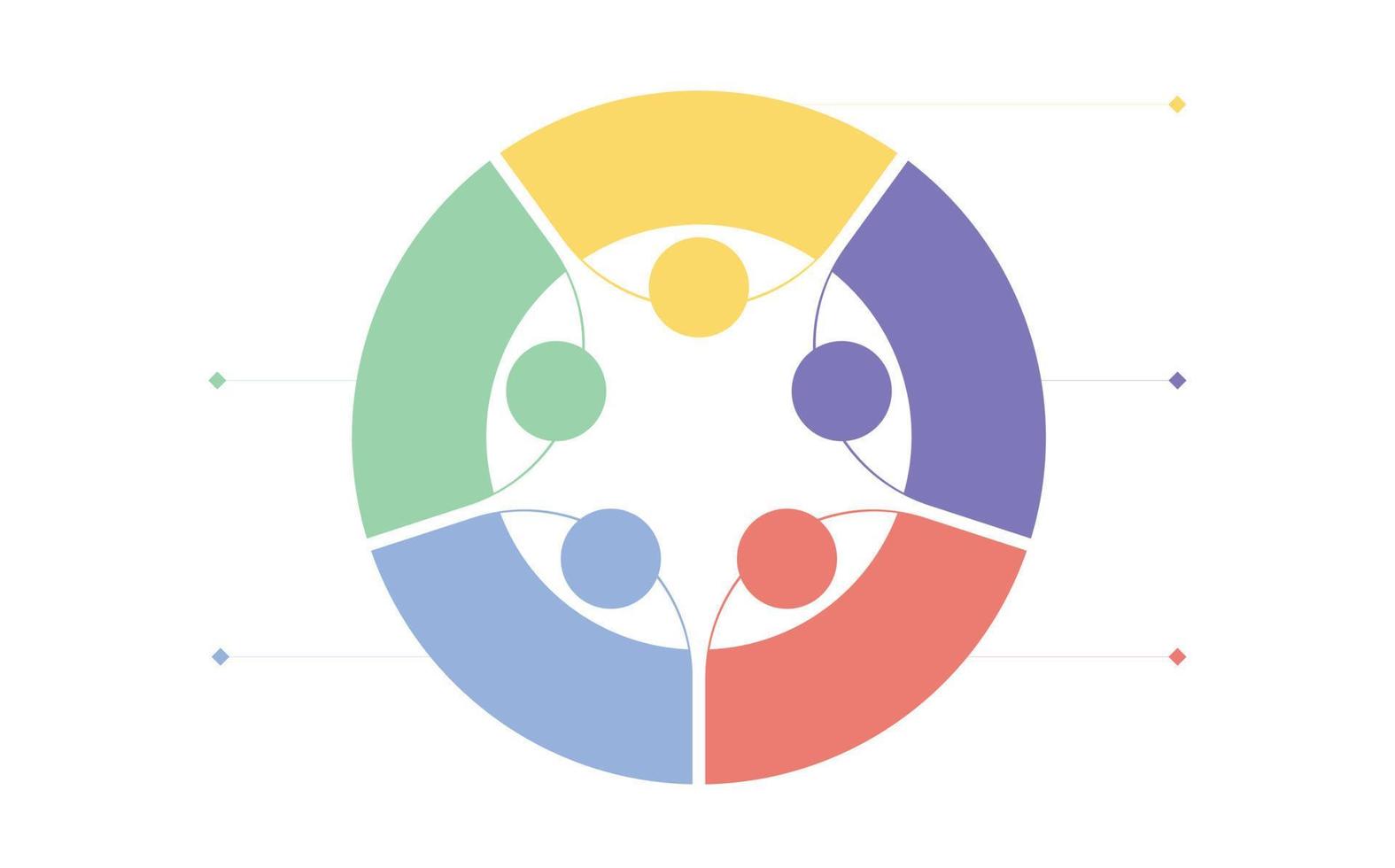 cercle d'affaires. icônes d'infographie de chronologie conçues pour un élément de jalon de modèle de fond abstrait diagramme moderne technologie de processus graphique de présentation de données de marketing numérique vecteur