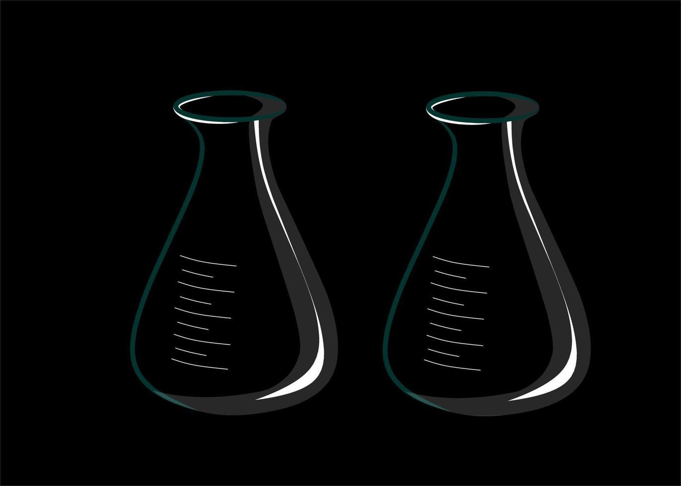 équipement de laboratoire de verre vecteur beker en verre