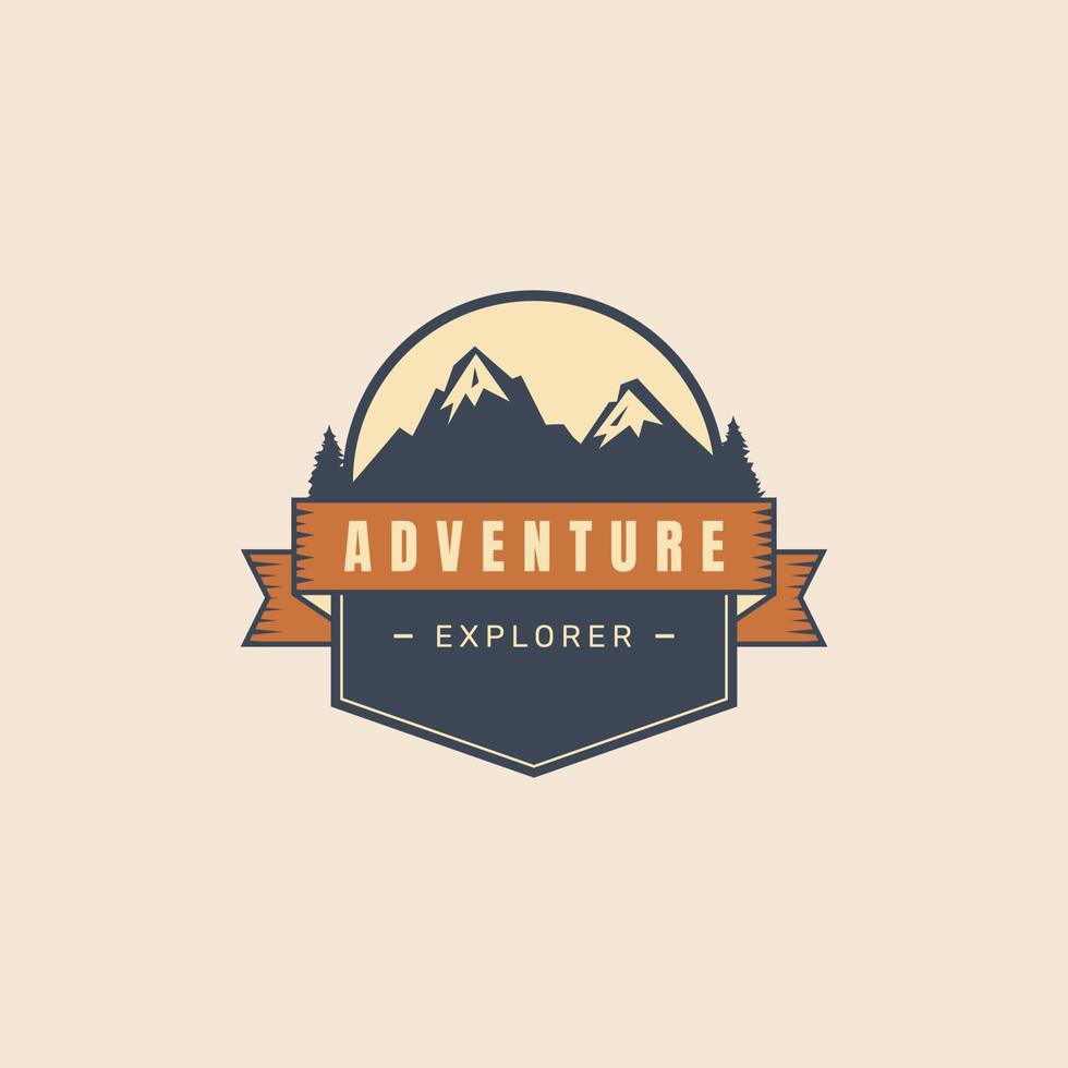 création de logo d'aventure vintage. - vecteur. vecteur