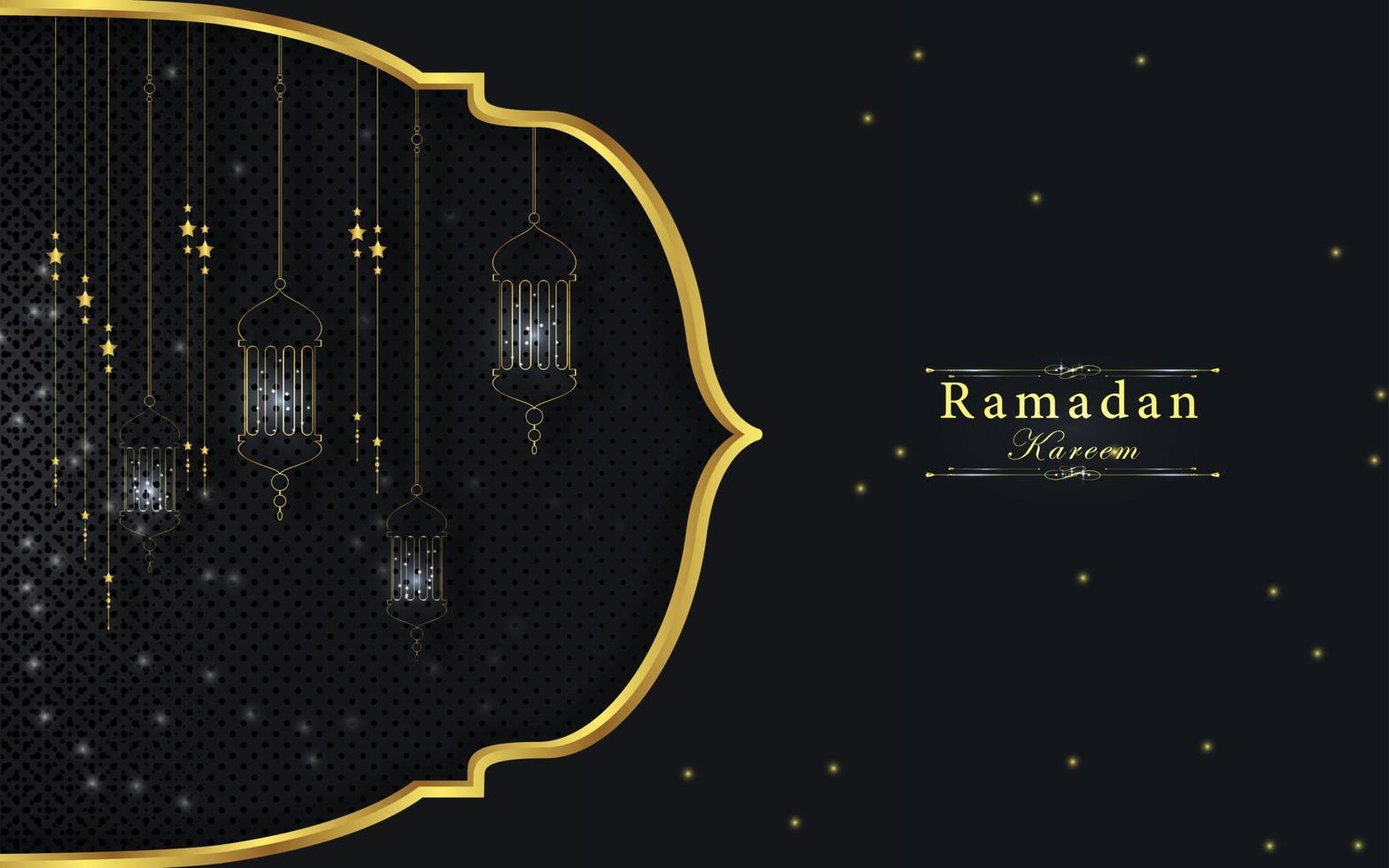 ramadan kareem fond lumière dorée vecteur