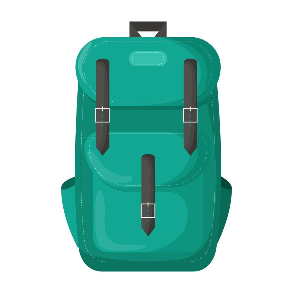 joli sac à dos. sac à dos pour écoliers, étudiants, voyageurs et touristes. illustration vectorielle plane. vecteur