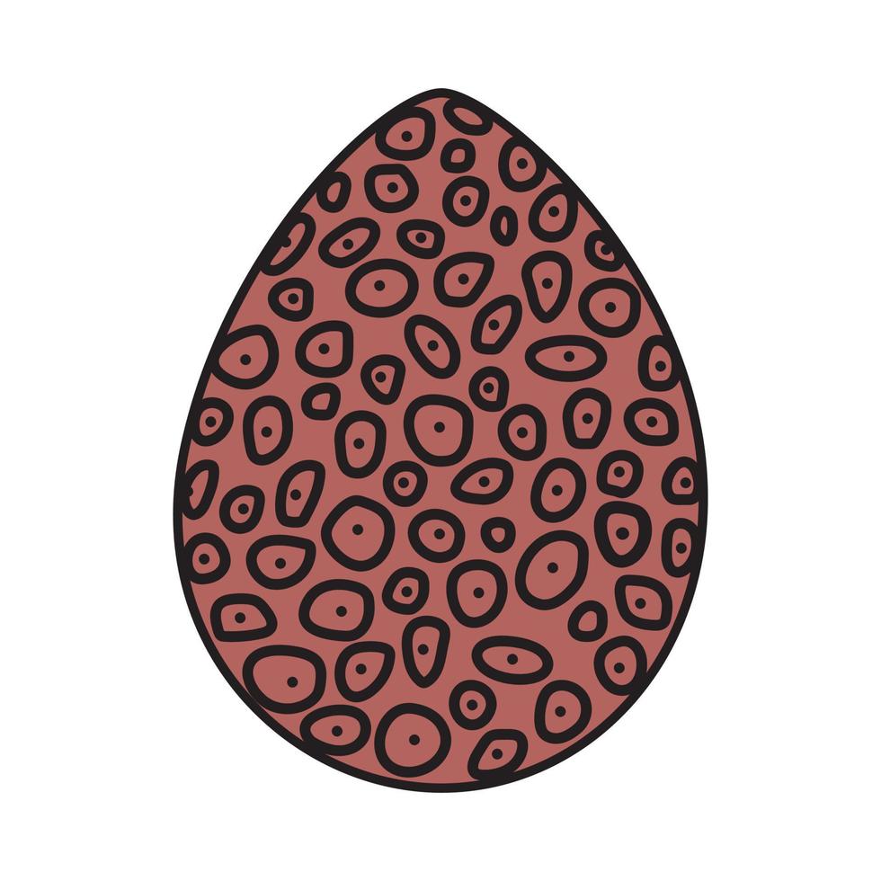 illustration vectorielle d'oeuf de pâques avec motif abstrait vecteur