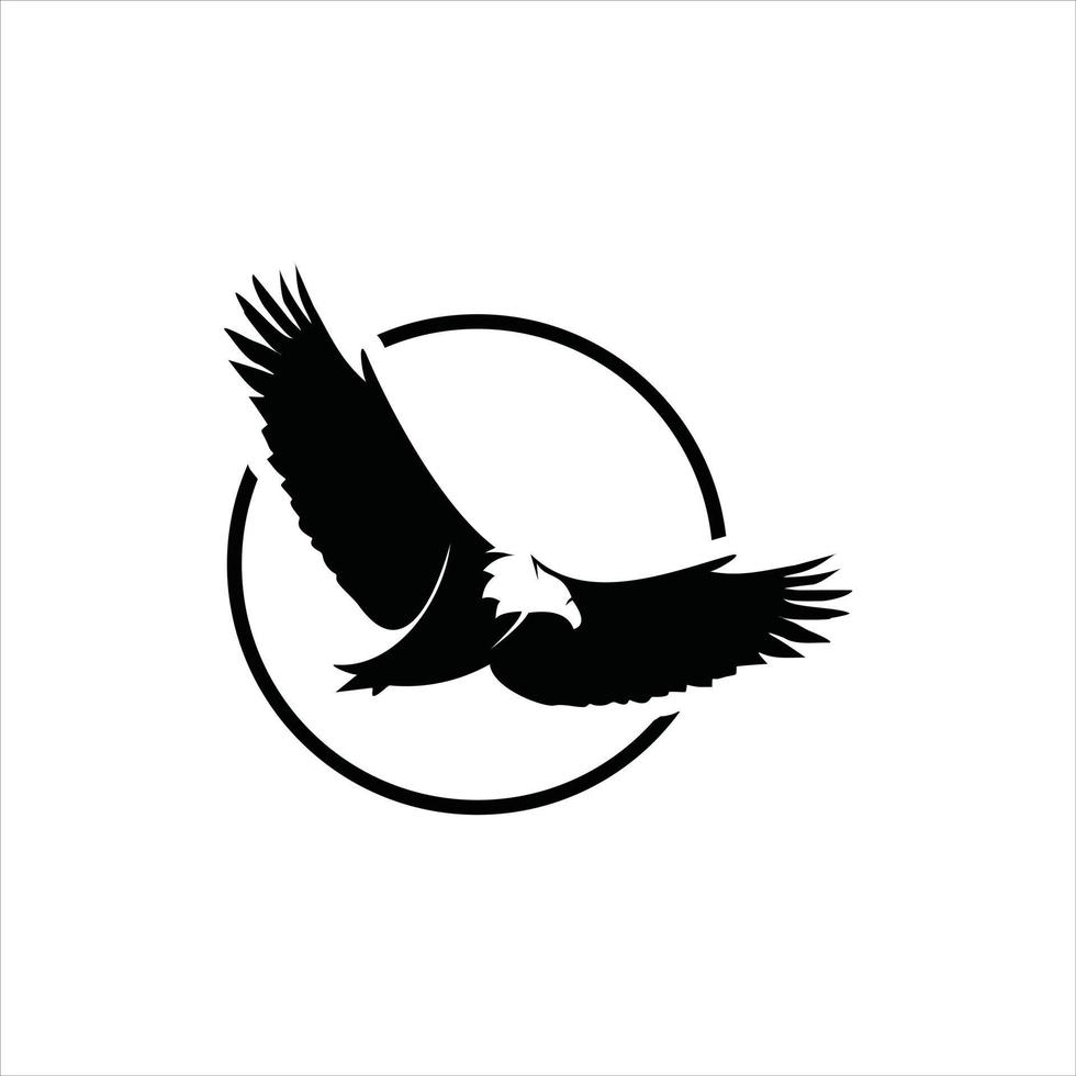 vol aigle logo oiseau silhouette vecteur