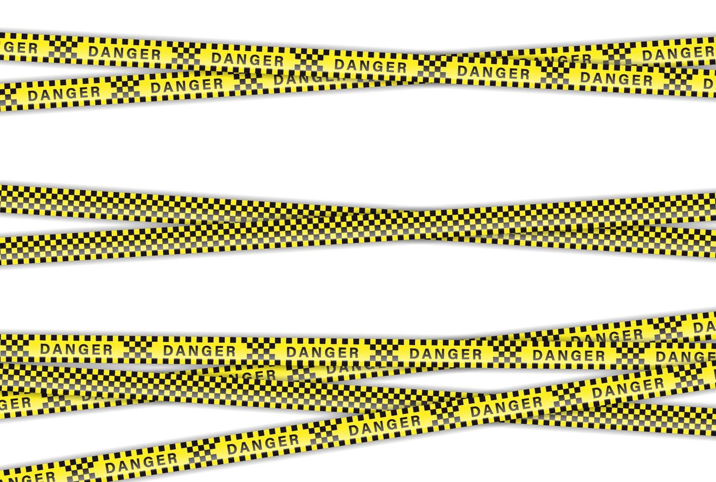 illustration vectorielle de danger bande jaune vecteur