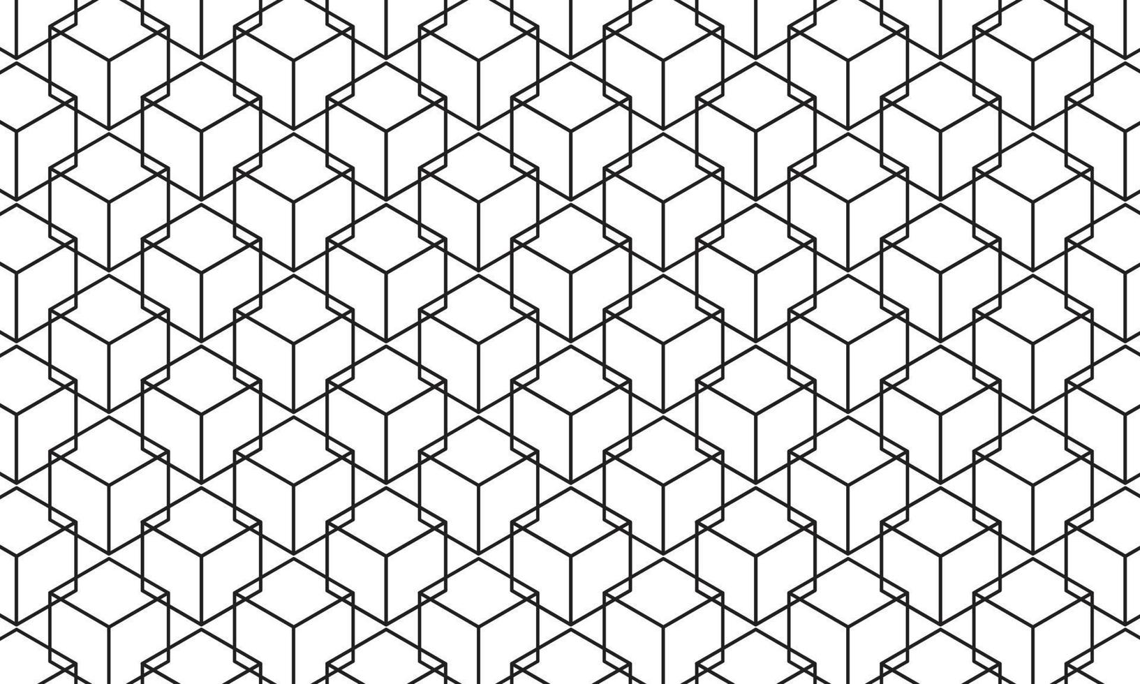 motif géométrique abstrait noir, arrière-plan carré noir, motif de lignes vectorielles sur fond blanc vecteur