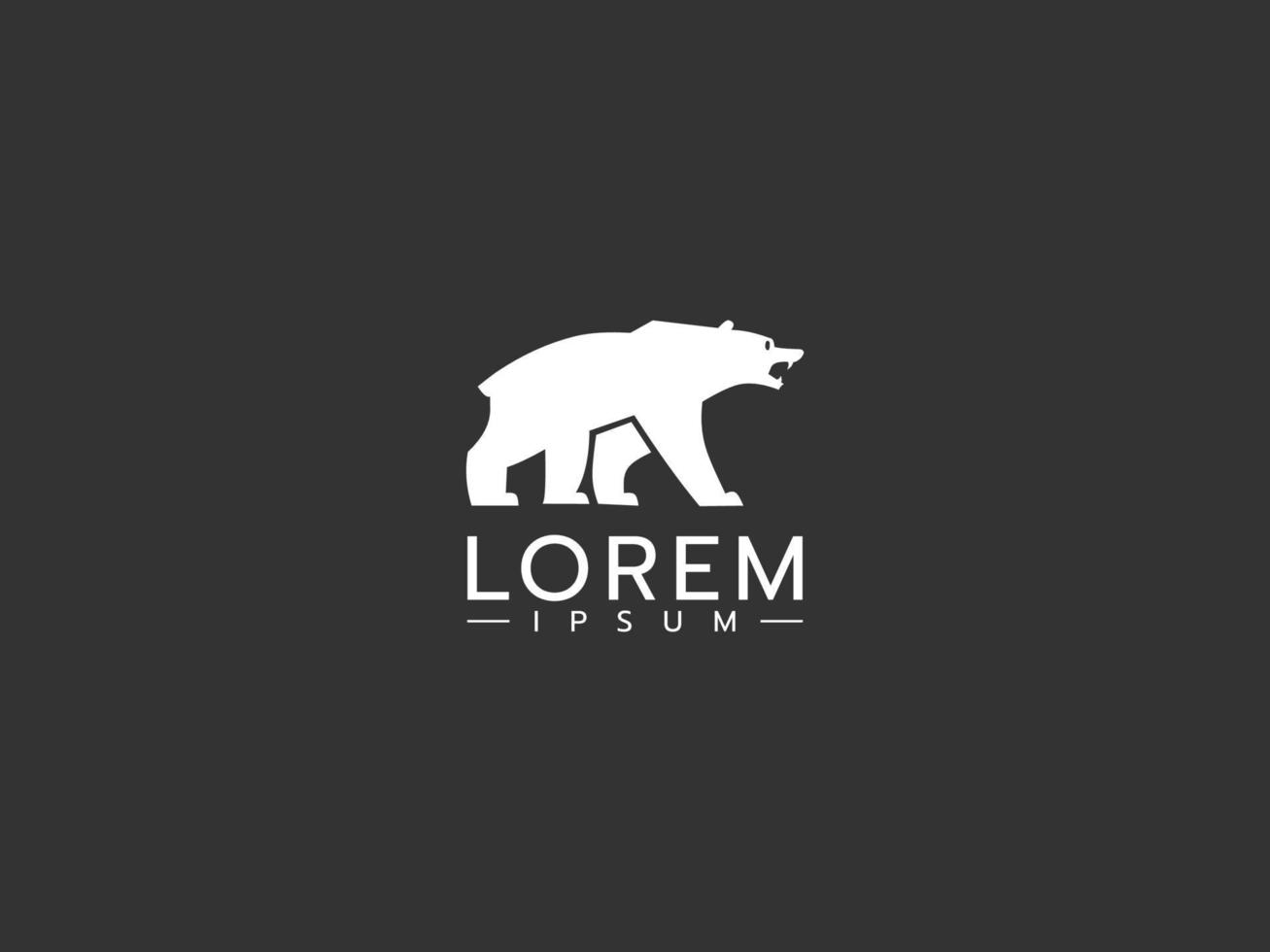 création de logo d'ours simple vecteur