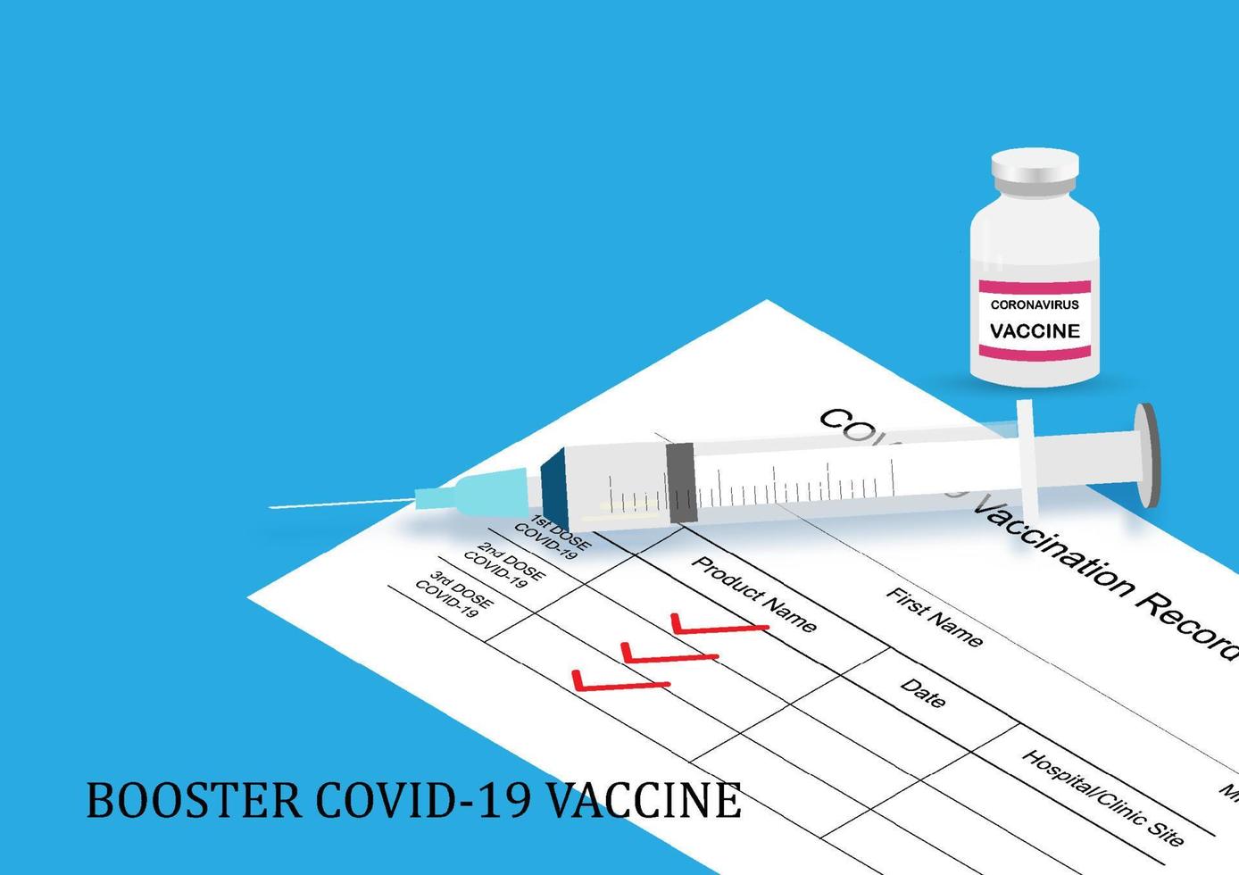 vaccination de rappel covid-19 pour une immunité plus élevée vecteur