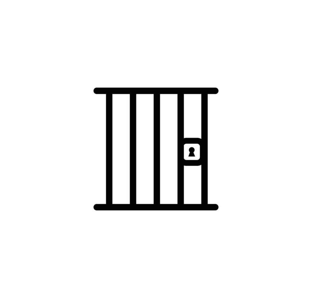 modèle de conception de logo vectoriel icône prison