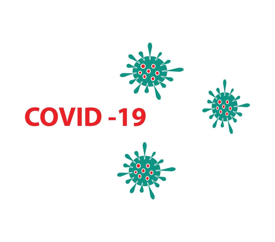 illustration du logo vectoriel icône virus corona 19