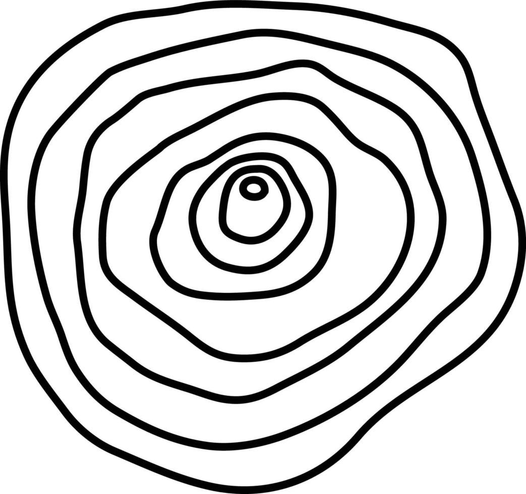 lignes rondes abstraites noires, texture bois. illustration vectorielle. vecteur