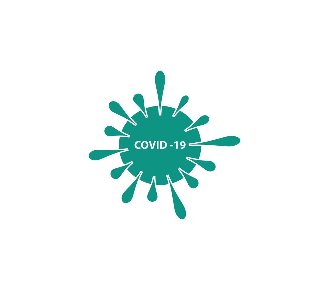 illustration du logo vectoriel icône virus corona 19