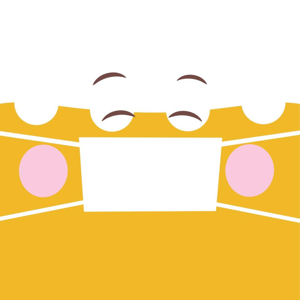 visage émoticône emoji mignon illustration kawaii expression vecteur