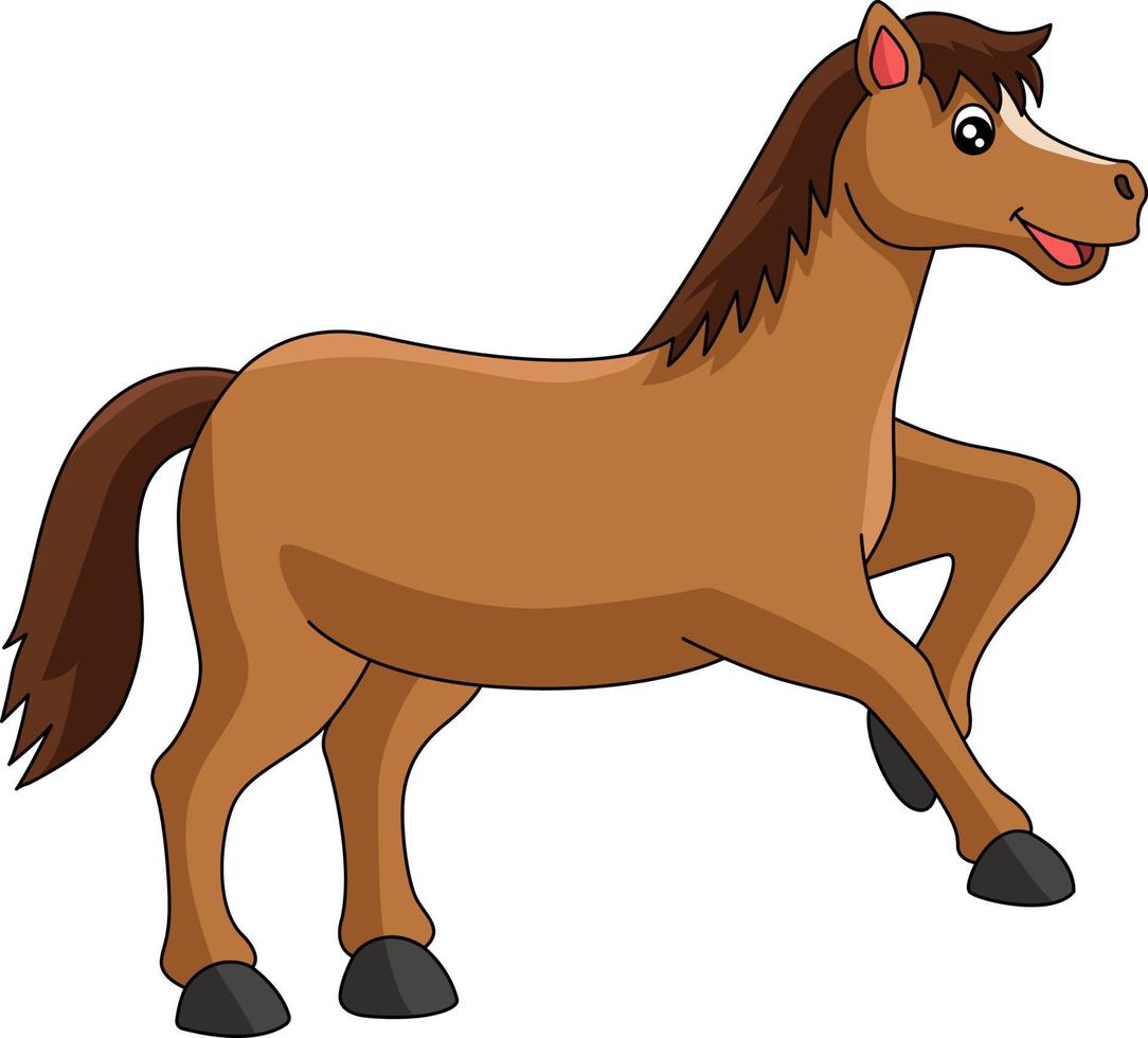 cheval dessin animé couleur clipart illustration vecteur