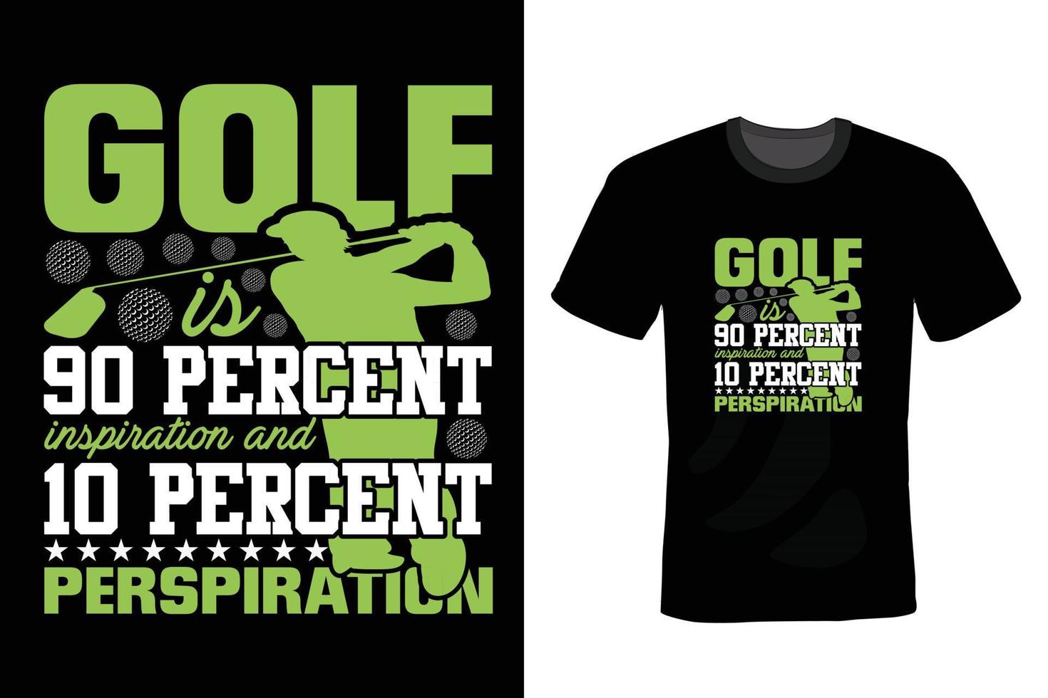 conception de t-shirt de golf, vintage, typographie vecteur