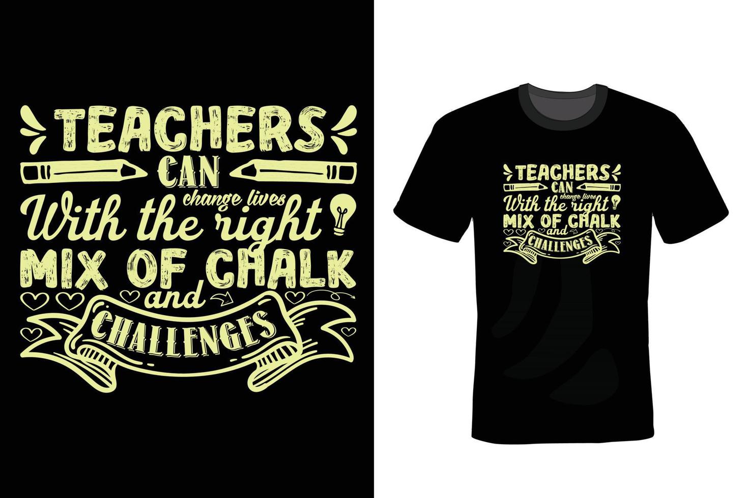 conception de t-shirt enseignant, vintage, typographie vecteur