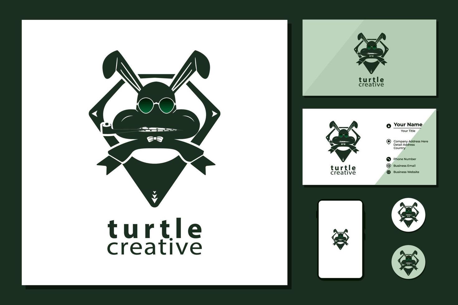 conception graphique du logo de la mascotte de l'emblème des sports de tortue de mer vecteur