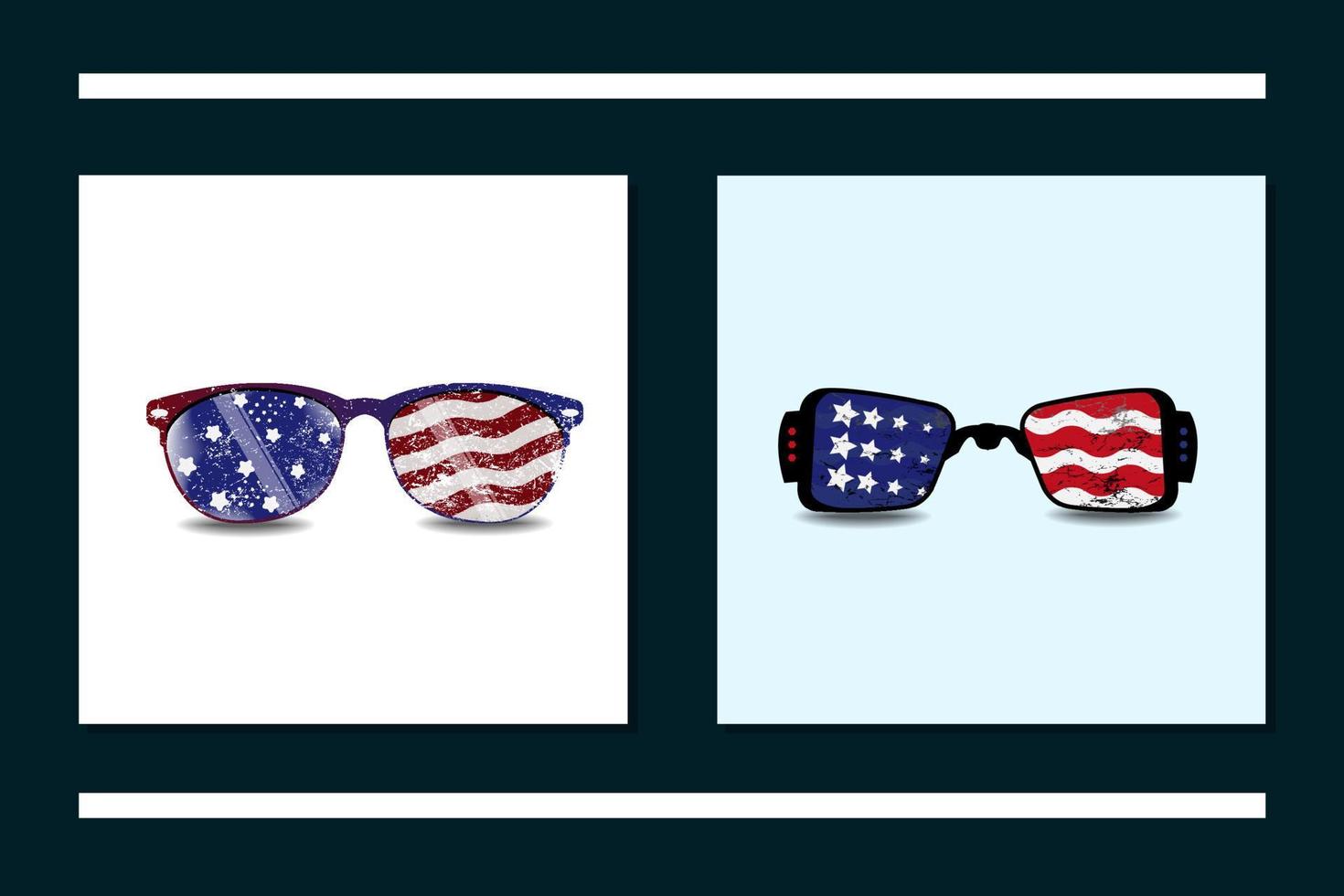 à propos des lunettes de soleil drapeau américain graphique du 4 juillet vecteur