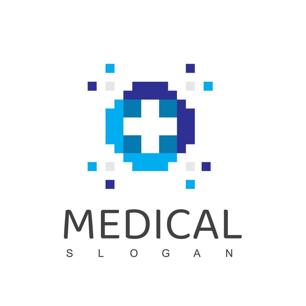 logo de l'hôpital, symbole des soins de santé vecteur