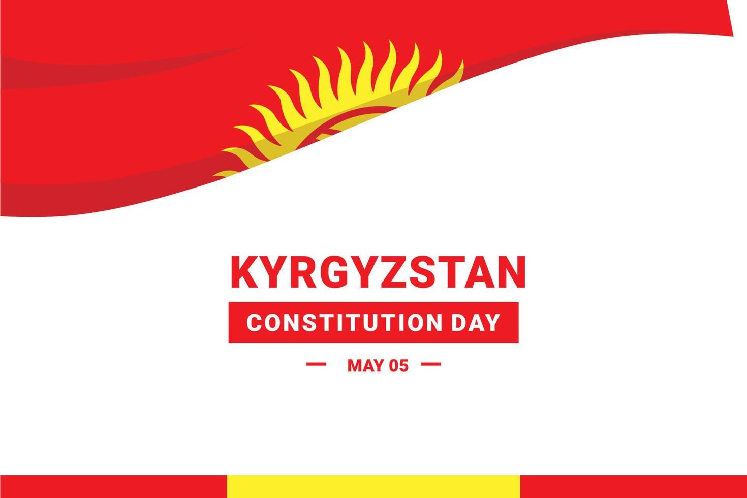 jour de la constitution du kirghizistan vecteur