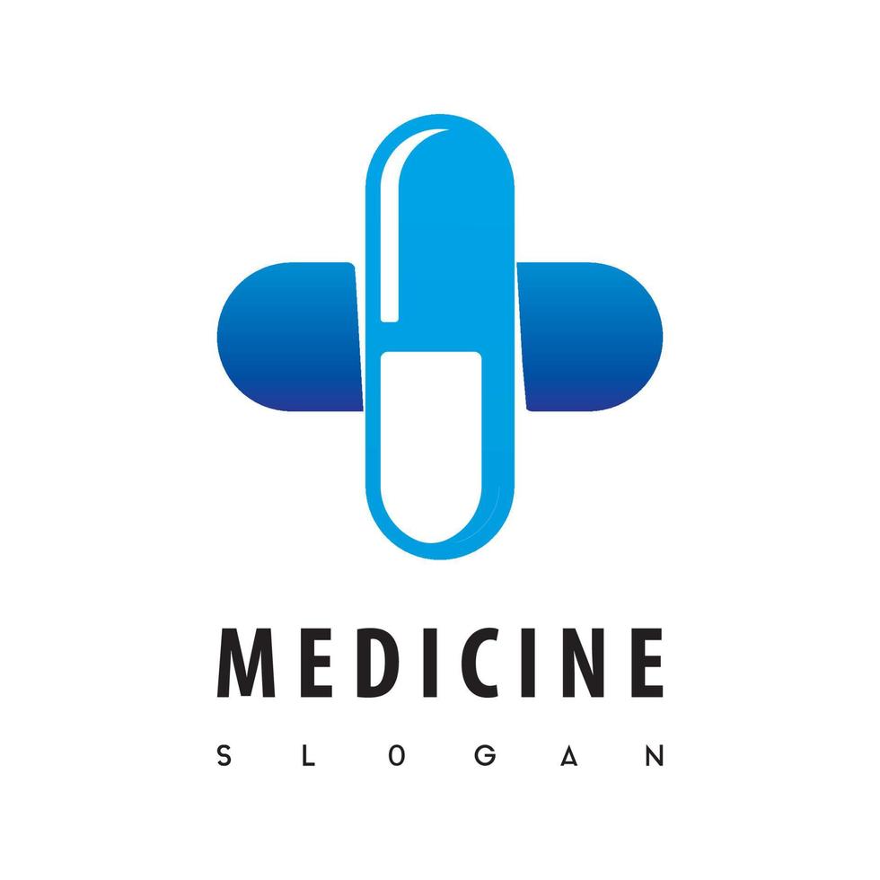 capsule, logo médecine vecteur