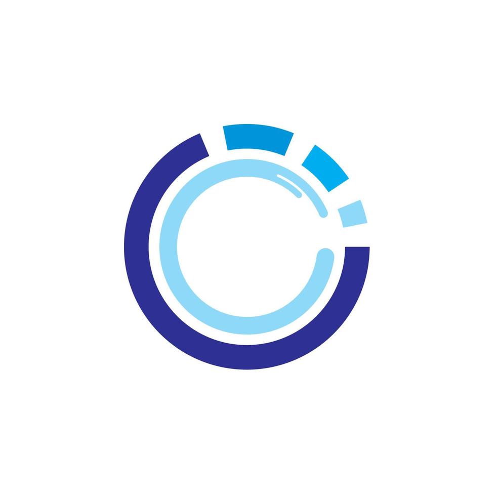 modèle de conception de logo de technologie de cercle vecteur
