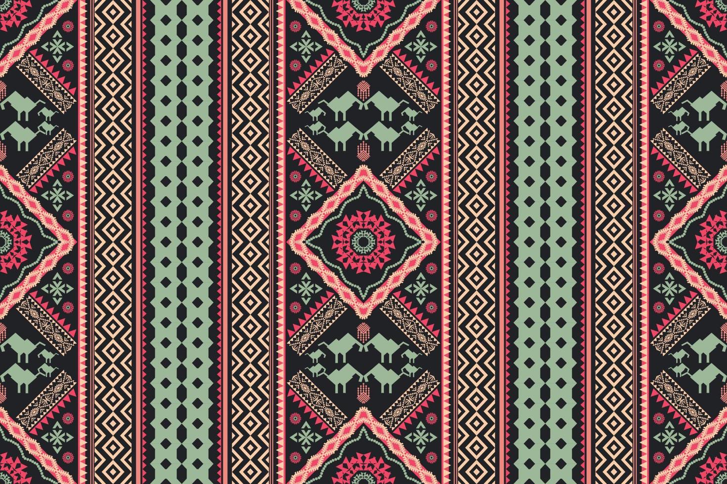 motif traditionnel oriental ethnique géométrique.figure style de broderie tribale.design pour le fond papier peint vêtements emballage tissu illustration vectorielle vecteur