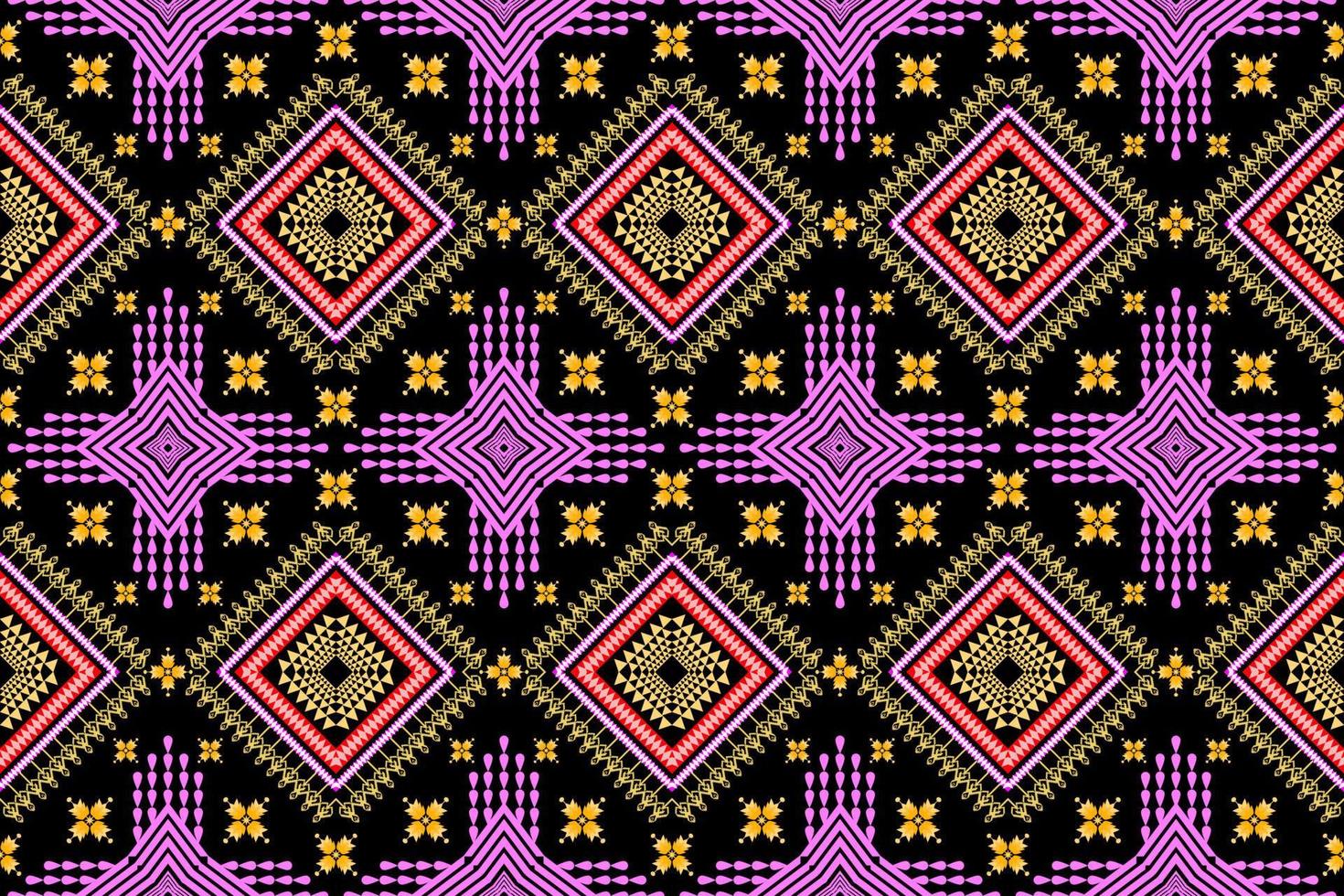 motif traditionnel oriental ethnique géométrique.figure style de broderie tribale.design pour le fond papier peint vêtements emballage tissu illustration vectorielle vecteur