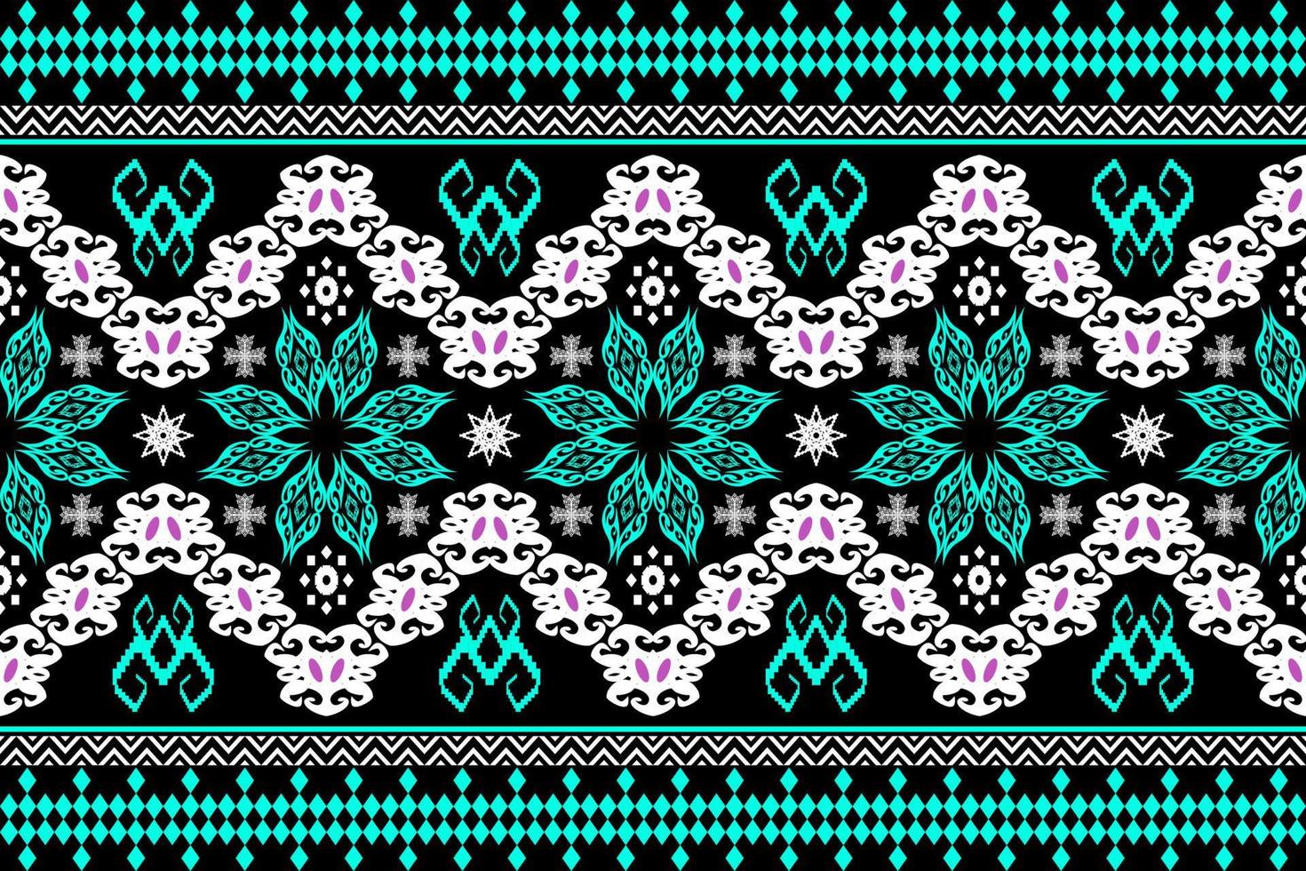 motif traditionnel oriental ethnique géométrique.figure style de broderie tribale.design pour le fond papier peint vêtements emballage tissu illustration vectorielle vecteur