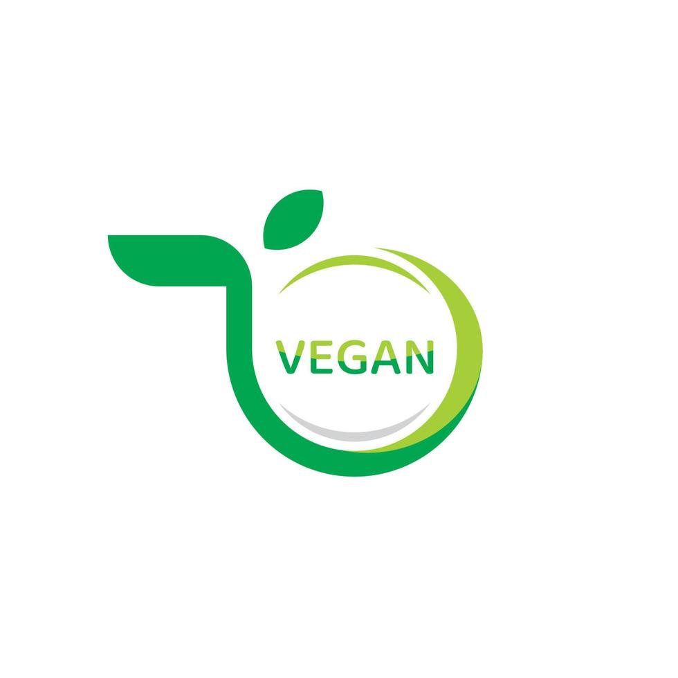 modèle de conception de logo d'aliments sains, logo initial d'aliments écologiques vecteur