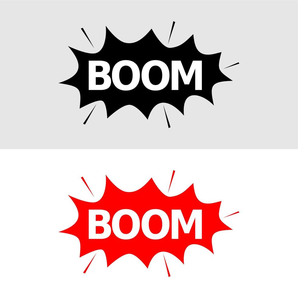 élément de conception de vecteur de logo de boom, logo d'explosion