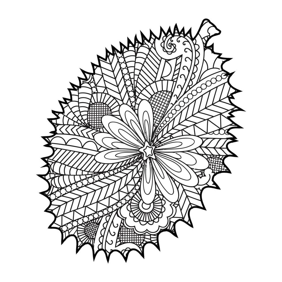 coloriage mandala jacquier pour les enfants vecteur