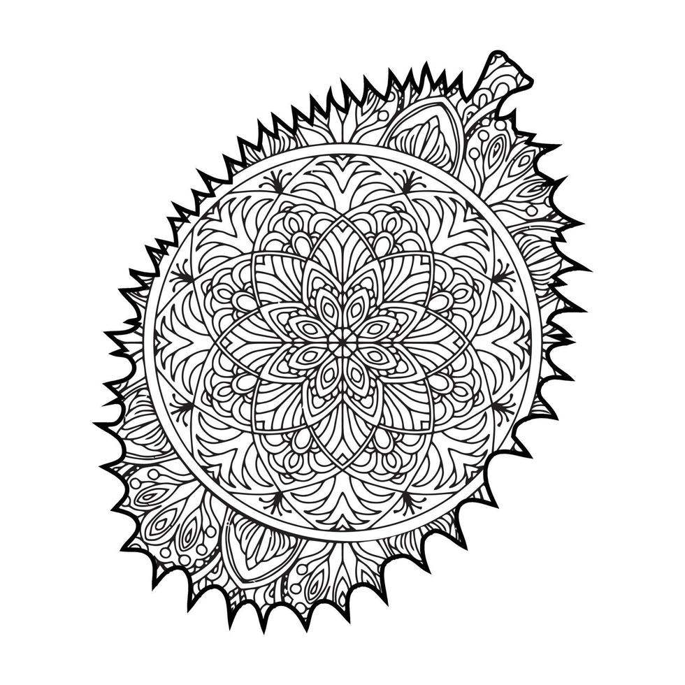 coloriage mandala jacquier pour les enfants vecteur