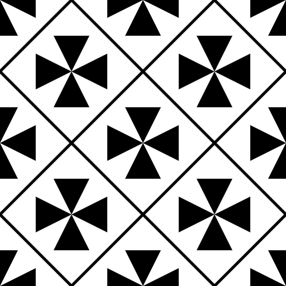 motif géométrique ethnique noir blanc vecteur