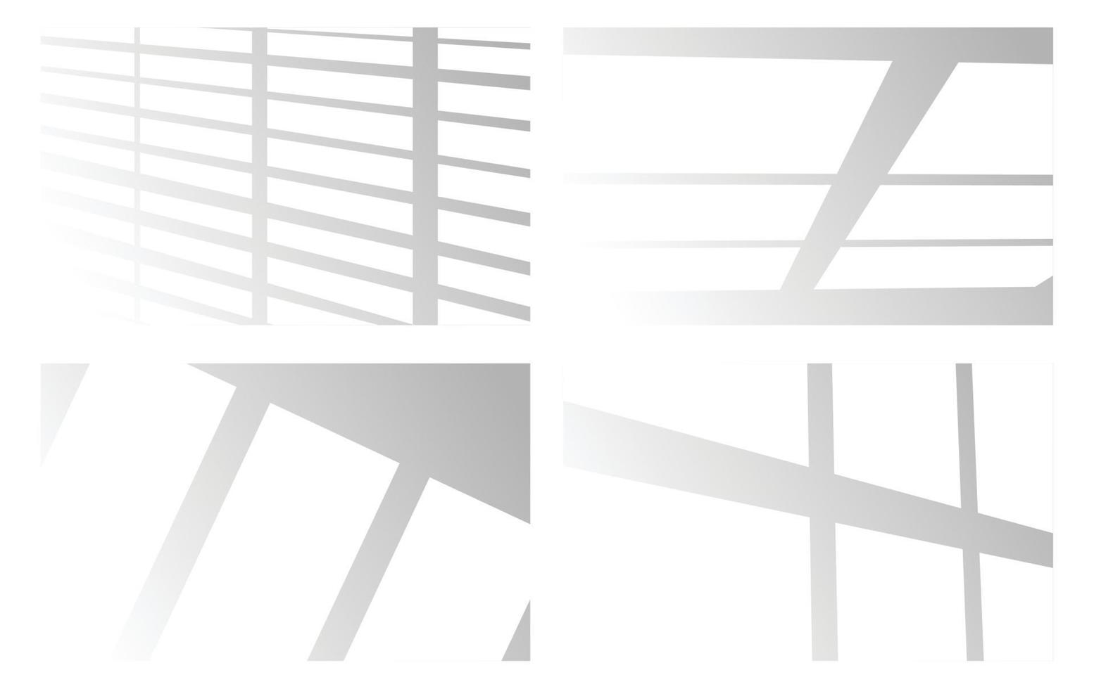 superpositions d'ombres pour les présentations de mise en page. abat-jour organiques et abat-jour à lamelles pour éclairage naturel vecteur