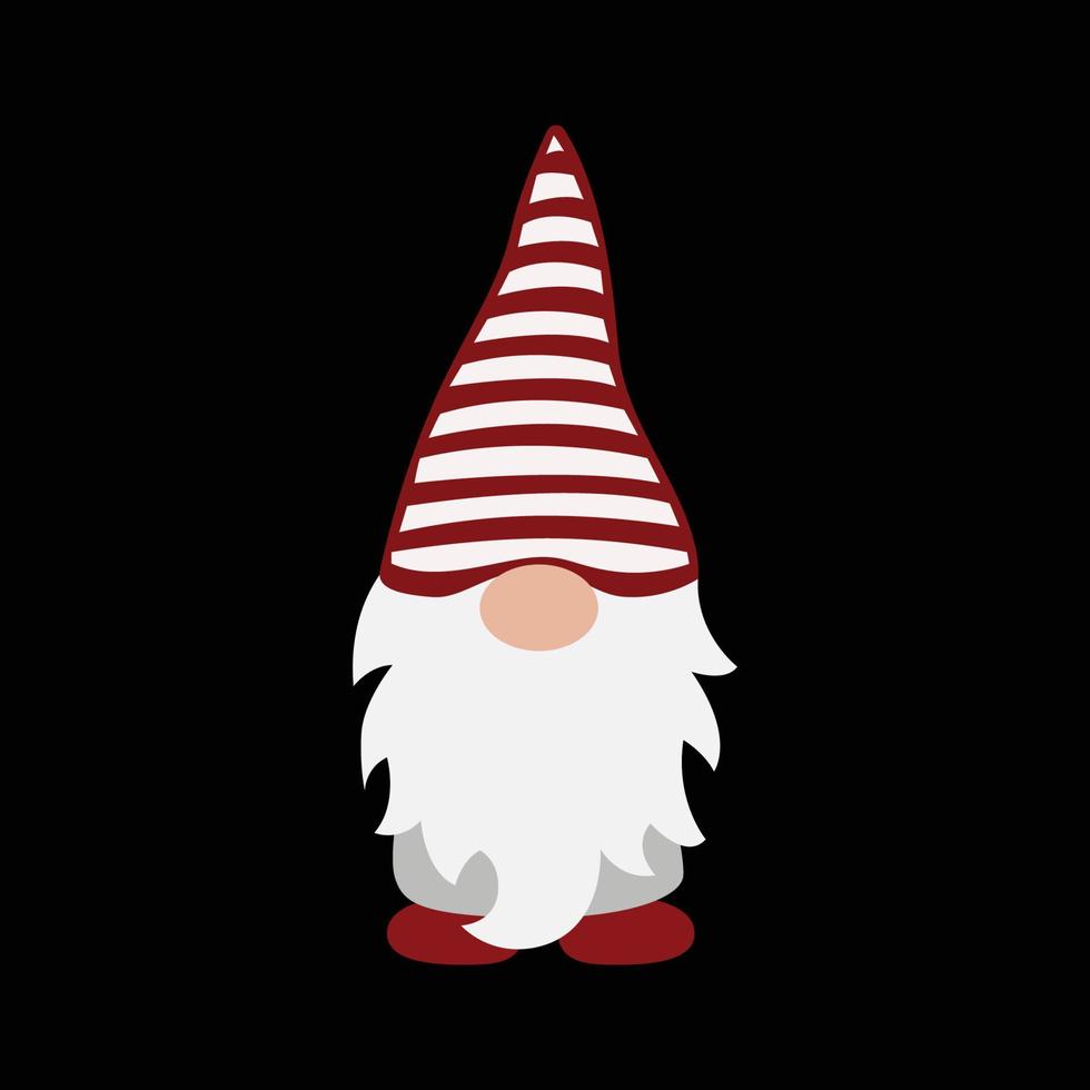 conception de t shirt de gnome de noël vecteur