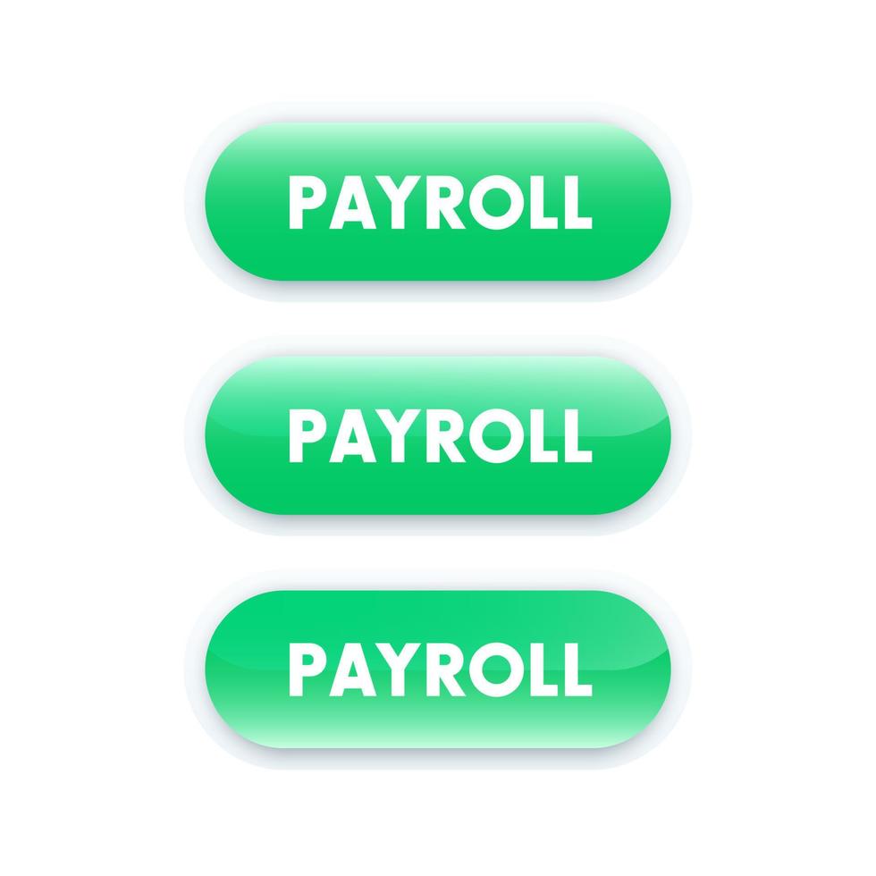 bouton de paie pour la conception web, vert sur blanc vecteur