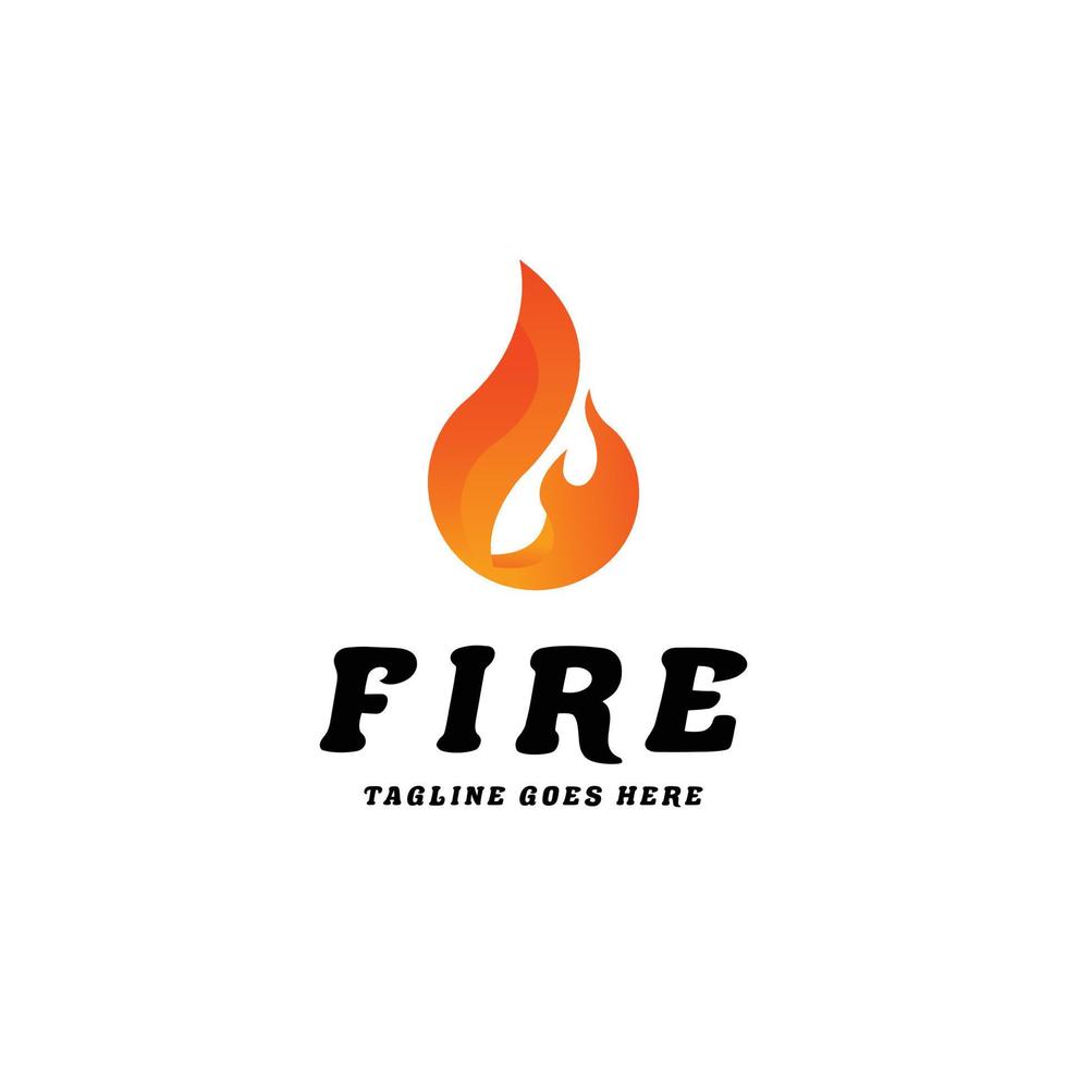 création de logo de feu vecteur