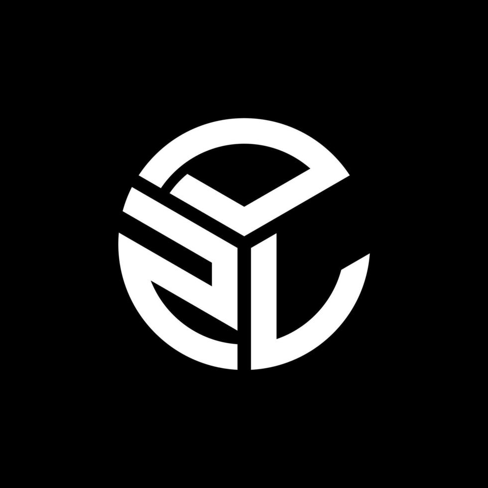 création de logo de lettre dzl sur fond noir. concept de logo de lettre initiales créatives dzl. conception de lettre dzl. vecteur