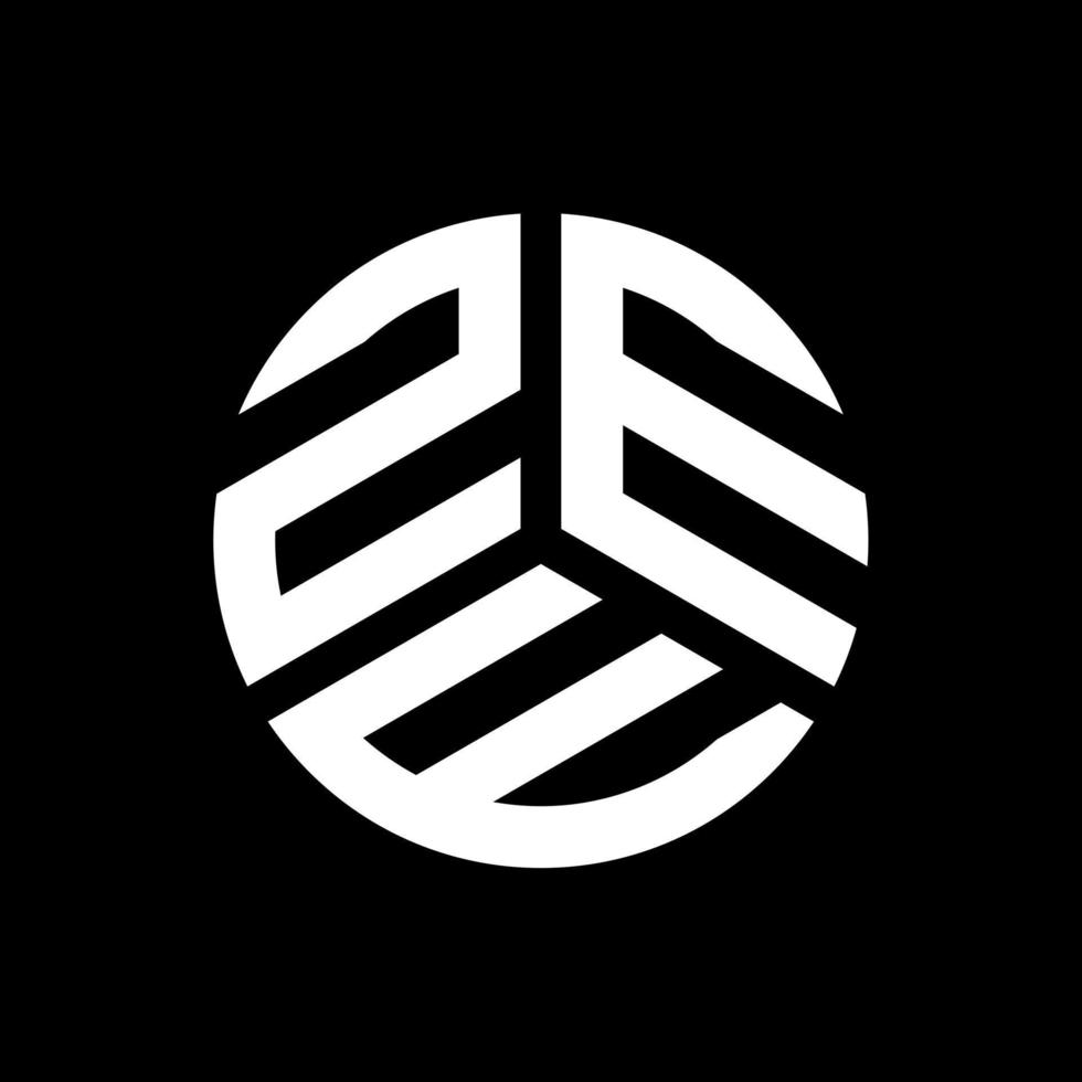 création de logo de lettre zee sur fond noir. concept de logo de lettre initiales créatives zee. conception de lettre zee. vecteur