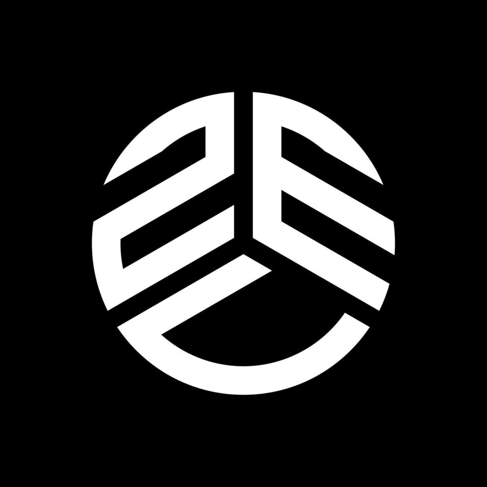 création de logo de lettre zev sur fond noir. concept de logo de lettre initiales créatives zev. conception de lettre zev. vecteur