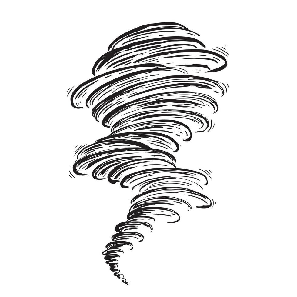 ouragan illustration dessinée à la main, vecteur. vecteur